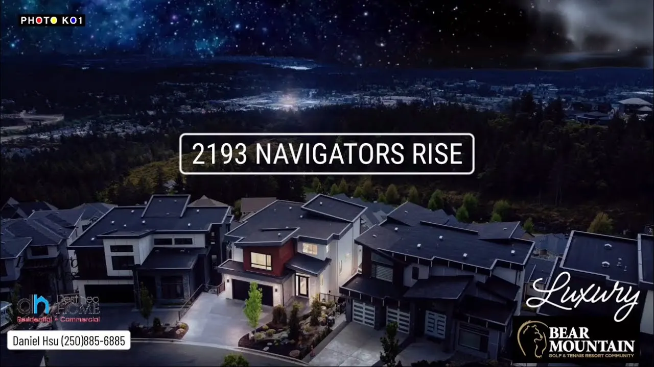 Exterior of the custom new home at 2193 Navigators Rise, Bear Mountain, Langford BC, built by Pro Construction Group