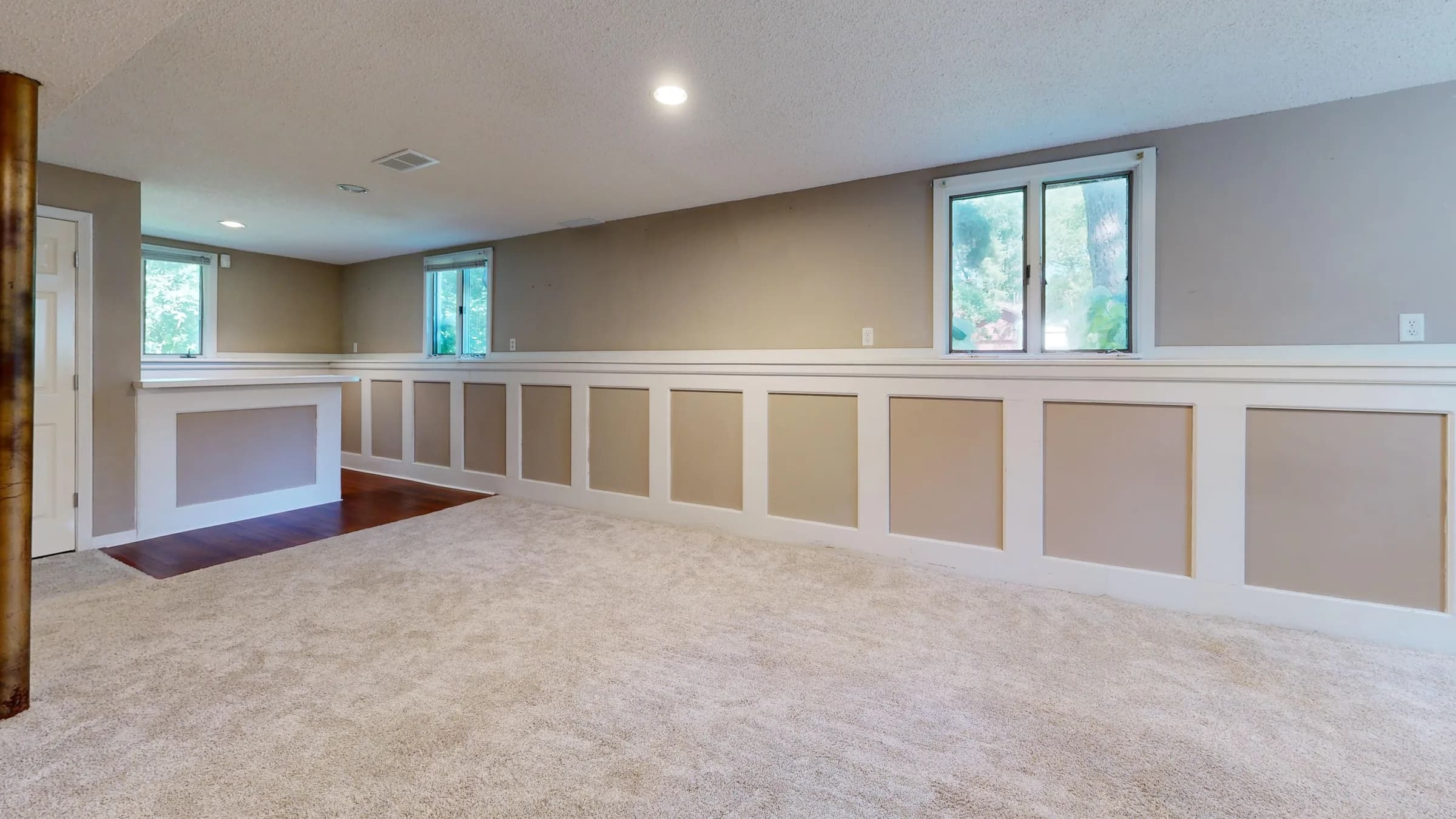 Finished basement renovation in BC by Pro 1 Construction