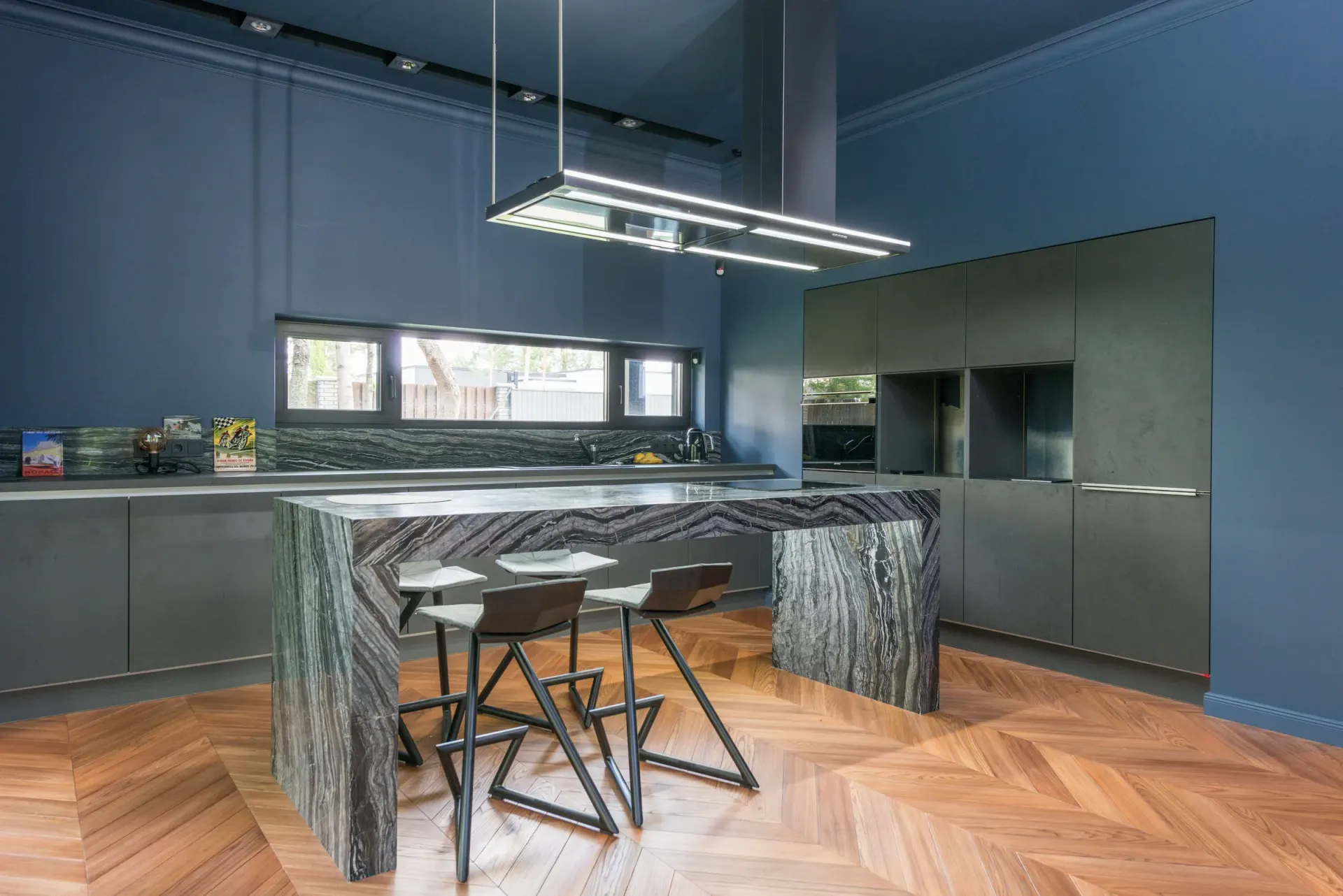 Custom kitchen cabinetry and island in BC by Pro Construction Group